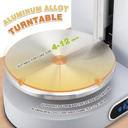 NEWTRY Electric Cake Decorating Machine - Semi-Automatic Icing & Butter Coating Tool for 4-12 Inch Cakes | 110V US