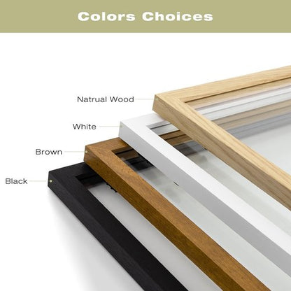 12x16 Floating Picture Frame - Solid Wood Frame for Pressed Flower - Real Glass of Front - Use as 8.5x11 or 11x14 Picture Frame - for Wall Mount Display (Natural Wood, 1 Pack)