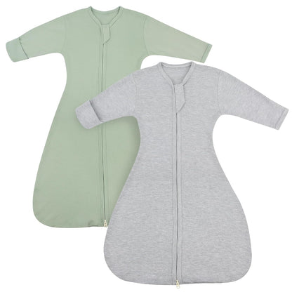 **Transition Swaddle | Baby Sleep Sack 0-3 Months - Arms Up Design with Mitten Cuffs, 2-Pack, 100% Cotton**