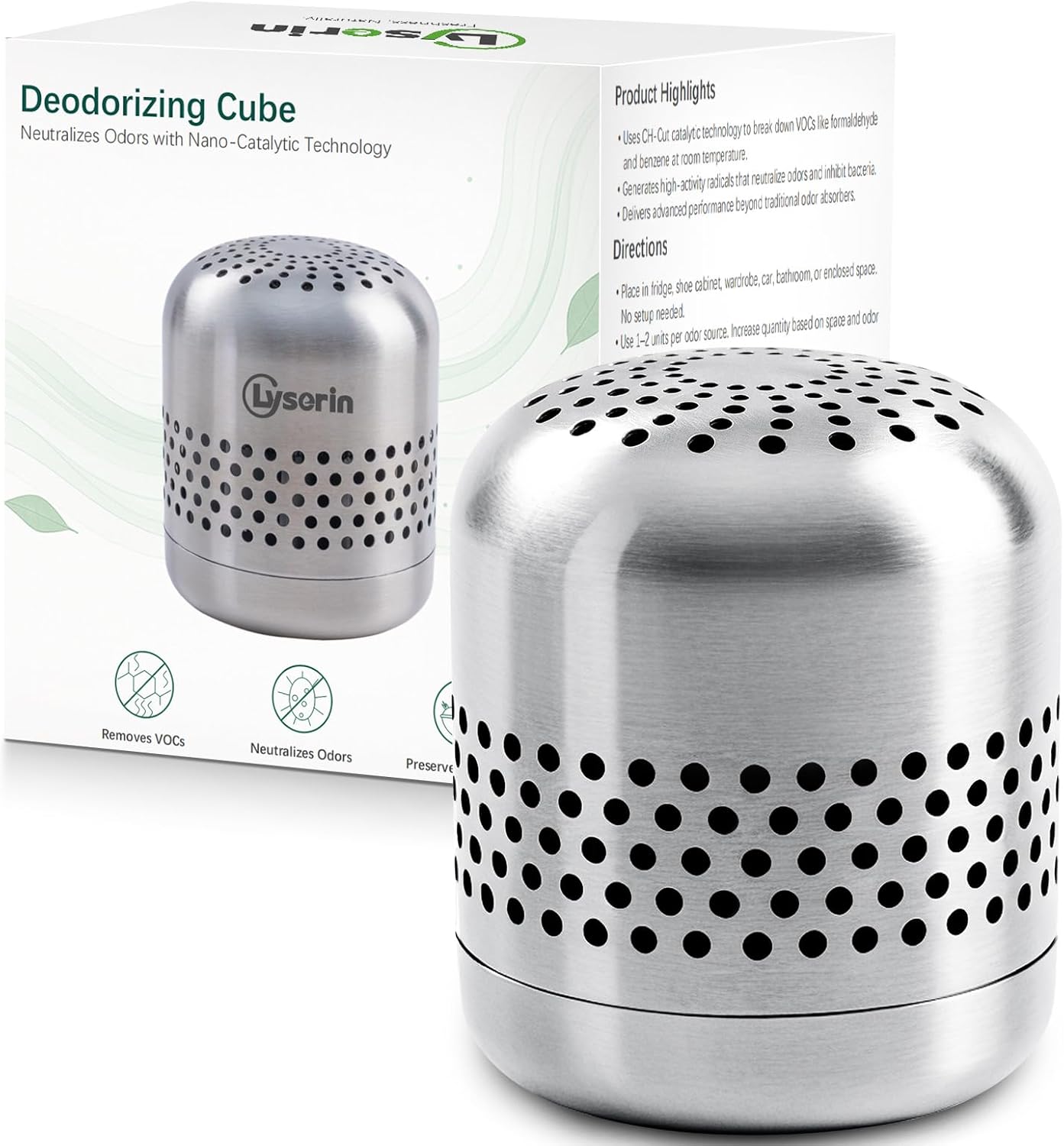 Skiennix Refrigerator Deodorizer - Long-Lasting Odor Eliminator for Fridge & Closet | 10-Year Effectiveness