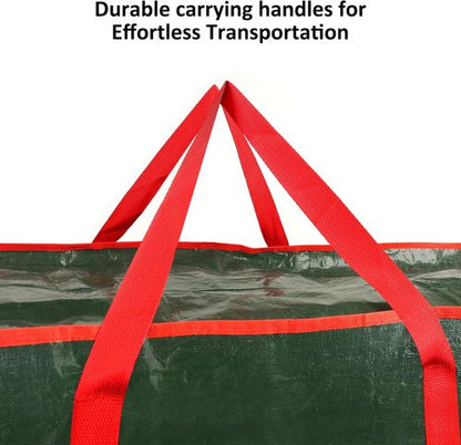 FUCDTEFC Christmas Tree Storage Bag - Heavy Duty 7.5 Ft Waterproof Container with Reinforced Handles & Dual Zippers | Green