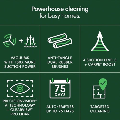 iRobot Roomba Plus 504 Vacuum - Powerful Suction, Anti-Tangle Brushes, Self-Emptying Dock, Ideal for Pet Hair