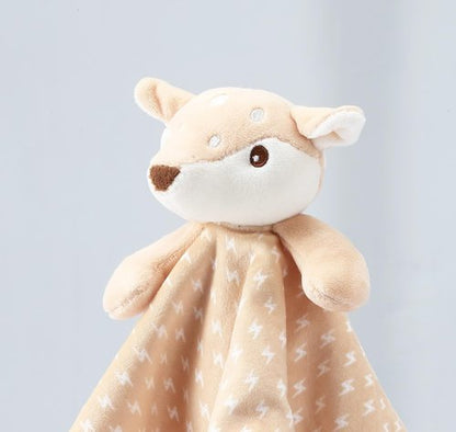 CREVENT Cozy Plush Baby Security Blanket - Soft Lovey for Boys & Girls | Adorable Brown Deer Design