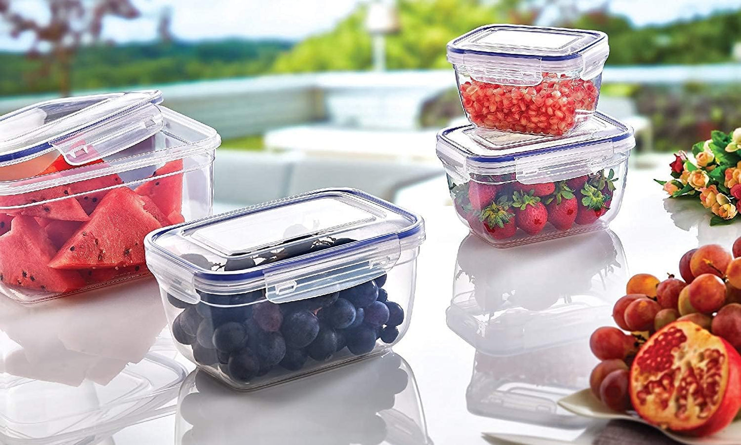 Superio Food Storage Containers - Airtight Leak-Proof Meal Prep Set | BPA-Free Plastic, 3 Sizes