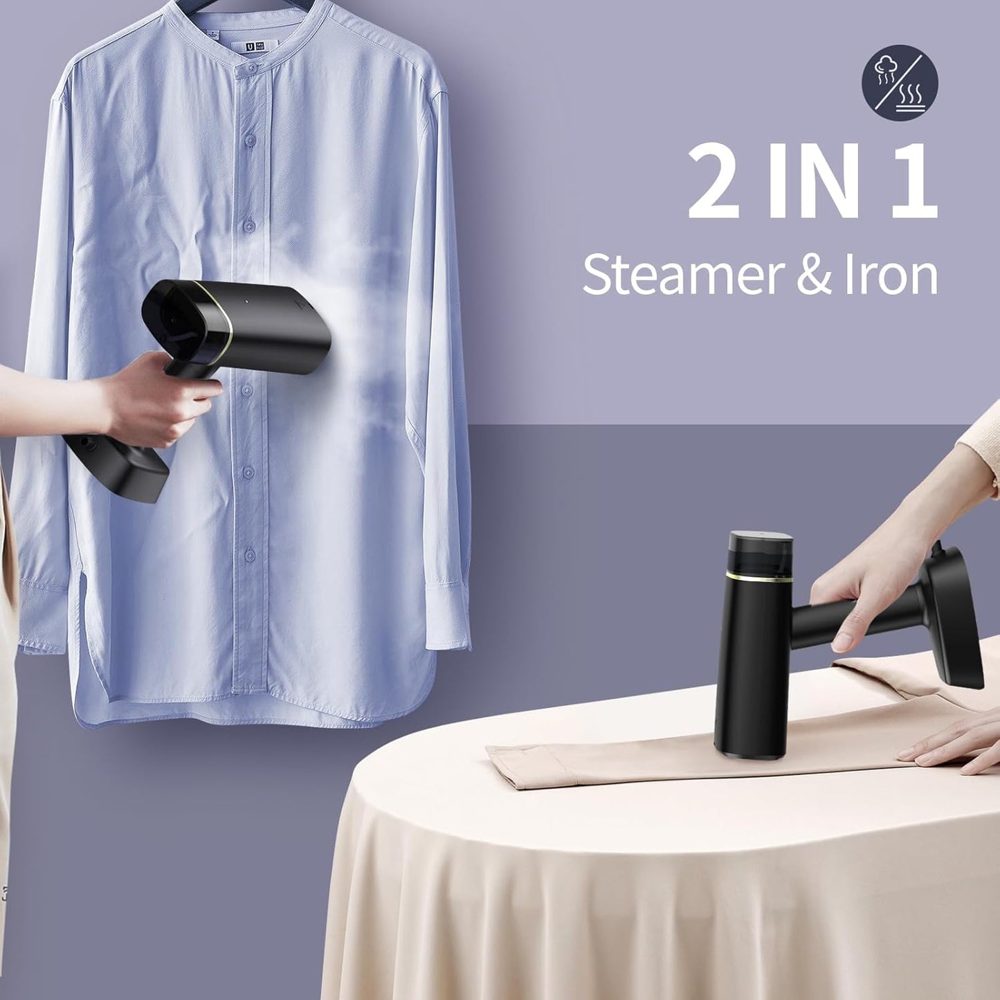 Skiennix Travel Steamer - Dual Voltage Portable Mini Clothes Steamer with European Plug Adapter | Perfect for International Travel