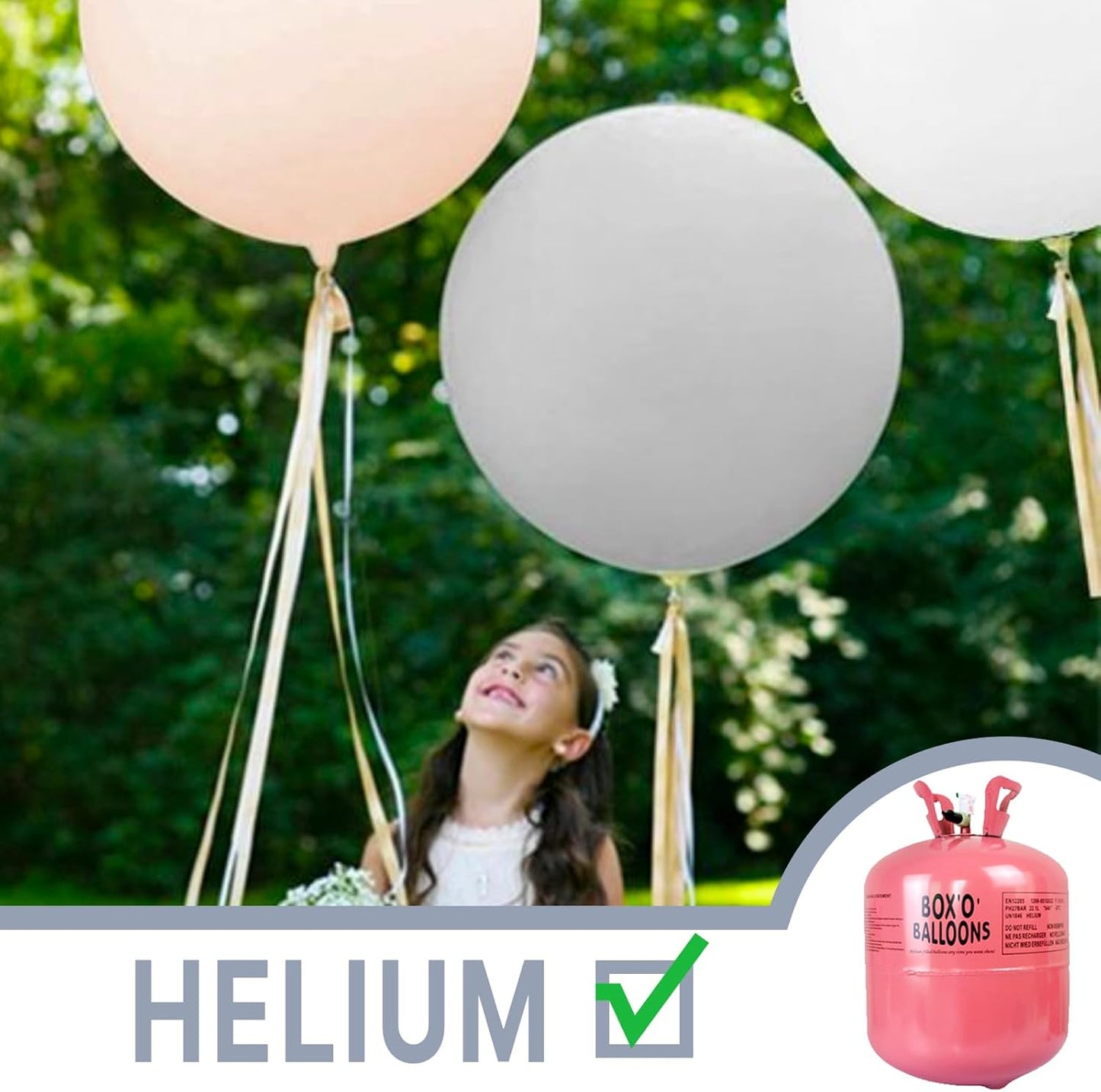 PartyWoo Dusty Blue Balloons - 36 Inch Slate Blue Latex Helium Balloons for Baby Showers & Weddings