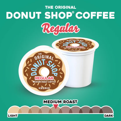 Original Donut Shop K-Cup Pods - Medium Roast Coffee, 60 Count (6 Packs of 10)