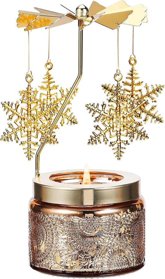 Snowflake | Unique Rotatable Scented Candles Gift for Women - Perfect Birthday & Anniversary Present