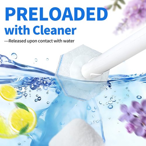 100 Count Toilet Wand Refills for Clorox, 4X Cleaning Power Toilet Bowl Cleaner Refill Pads for Clorox Wand System, Disposable Toilet Brush for Bathroom Cleaning，Light Scent