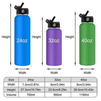 Personalized Water Bottles,Custom Engraved Stainless Steel Water Bottle with Name Icon,Customized Sports Water Bottle Double Wall Vacuum Insulated Gift for Women Men