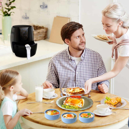 XANGNIER Silicone Egg Bites Pan - 3 Pcs Reusable Nonstick Air Fryer Accessories, BPA Free, Blue