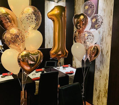 Gold Number 13 Balloon - 40 Inch Giant Foil Balloon for 13th Birthday Party Decorations
