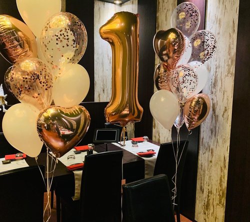 Gold Number 40 Balloon - 40 Inch Giant Foil Balloon for 40th Birthday Party Decorations