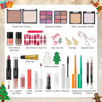 Skiennix Makeup Advent Calendar 2025 - 24 Days of Surprises | Perfect Christmas Gift Set for Women & Teens