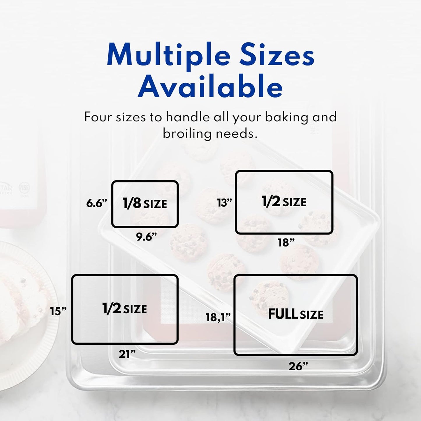 New Star Foodservice 18-Gauge Aluminum Sheet Pan - Commercial-Grade Bun Pan (9 2/3" W x 6 2/3" L x 1" H)
