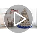 Royal Blue Velvet Christmas Tree Skirt 21 Inches Embroidered Holiday Decor - Variation of THIS listing