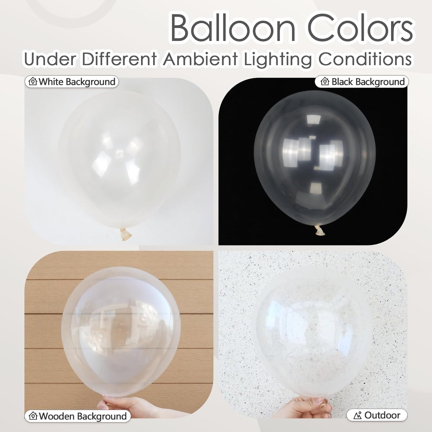 Skiennix Clear Balloons - 12 Inch Transparent Latex Balloons | 50 Pack for Baby Showers & Parties