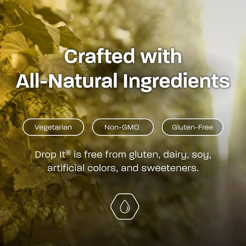 Drop It Drops for Your Hops - 10 mL Bottle - Naturally Reduces Sulfites and Tannins in Any Beer - Portable & Easy to Use - Treats Up to 35-45 Beers - USA Made - Vegan Friendly