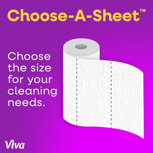 Viva Signature Cloth Paper Towels, Choose-A-Sheet Size, 3 Double Rolls, 86 Sheets per Roll (Packaging May Vary)