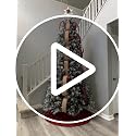 Yuboo Burgundy Red Christmas Tree Skirt 48 Inch - Large, Rustic Knit