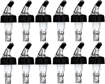 12 Pack Measured Liquor Pour Spout, Liquor Bottle Pourers, Measure Pour Spout for Liquor Bottles, Bottle Pourers for Alcohol, Shot Pourer Cocktail Liquor Dispenser Bar Bartending Tool -1.5oz/45ml