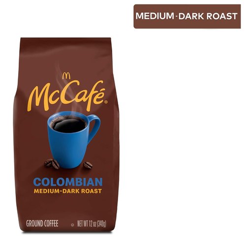 McCafe Colombian Ground Coffee - Medium Roast, 12oz Bag for Rich Flavor and Aroma