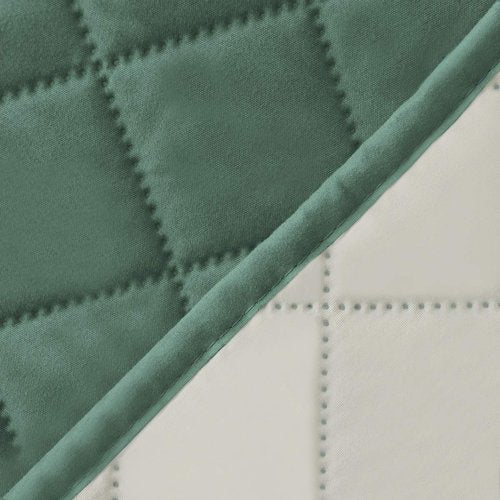 Easy-Going Reversible Couch Cover for 3 Cushion Couch Sofa Cover for Dogs Water Resistant Furniture Protector Cover with Foam Sticks Elastic Straps for Pet Cat (Sofa, Cyan/Ivory)