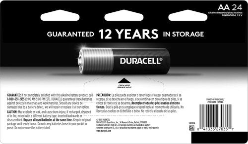 Duracell Coppertop AA Batteries - Long-Lasting Power Boost for Household Devices | 24 Count Pack