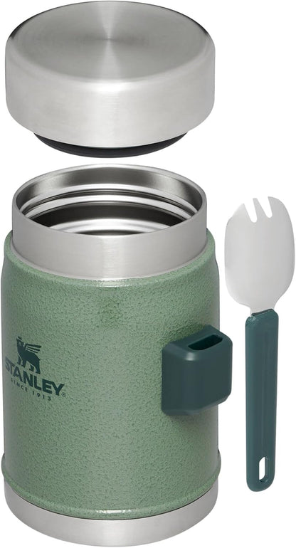 STANLEY Classic Food Jar - Vacuum Insulated Container with Spork | Leakproof & BPA-Free | Travel-Friendly Design