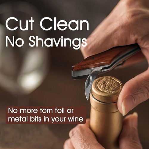 GOBETTER Wine Opener, Professional Corkscrews for Wine Bottles Cap Remover, Manual Wine Key for Home Use, Servers, Waiters Bartenders and Wine Lovers, Classic Rosewood