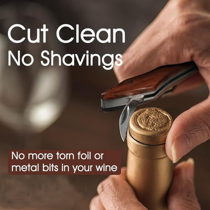 GOBETTER Wine Opener, Professional Corkscrews for Wine Bottles Cap Remover, Manual Wine Key for Home Use, Servers, Waiters Bartenders and Wine Lovers, Classic Rosewood