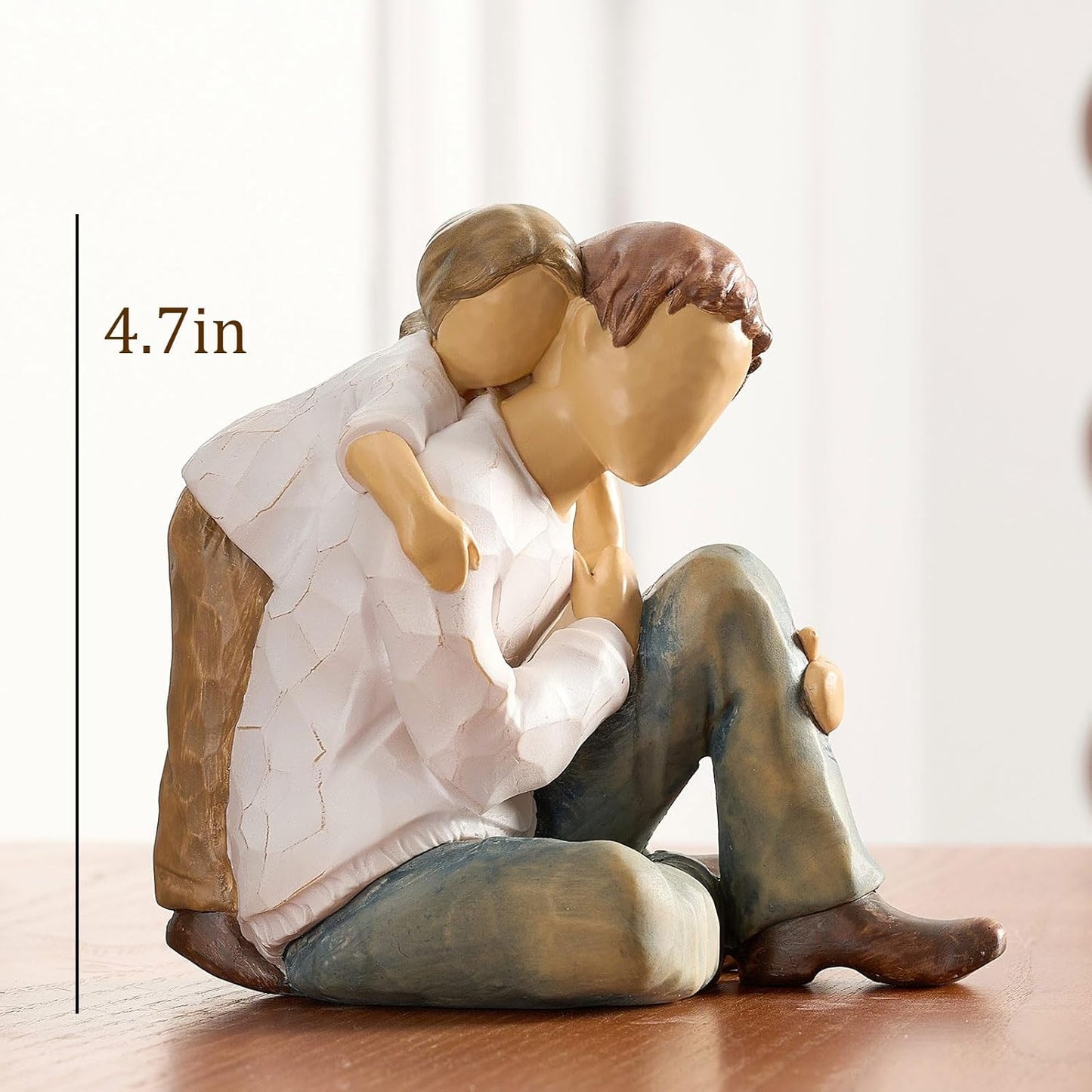NAN ZAI NAN FANG Father Daughter Figurine - Personalized Resin Sculpture for Dad | 4.7" Hand-Painted Gift