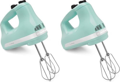 KitchenAid 5 Ultra Power Speed Hand Mixer - Ice Blue | Pack of 2 for Effortless Mixing