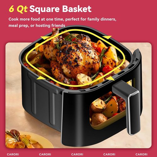 Air Fryer 14-in-1 by [Brand Name] - 6Qt Capacity with Viewing Window & Dual Heating | 1700W Fast Cooking