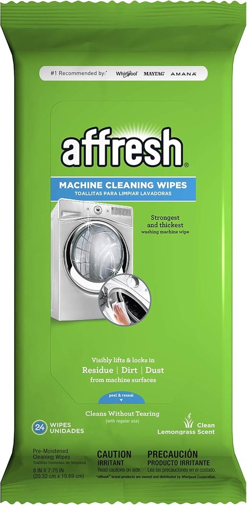 Affresh Washing Machine Cleaner W10355053 - 24 Wipes for Front & Top Load Washers | Effective & Easy to Use