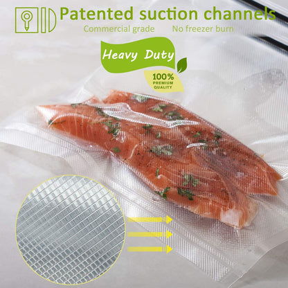 Potane Vacuum Sealer Bags - 6 Pack Heavy-Duty, Smell-Proof & Puncture-Resistant | 11"x20' & 8"x20' Sizes