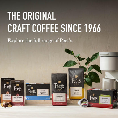 Peet's Coffee, Dark Roast Keurig K-Cup Pods, 100% Arabica Coffee - House Blend 88 Count (4 Boxes of 22 Pods)