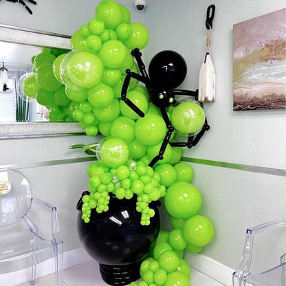Skiennix Lime Green Balloons - 120pcs in 5-18 Inch Sizes for Dinosaur Baby Shower & Birthday Party Decor