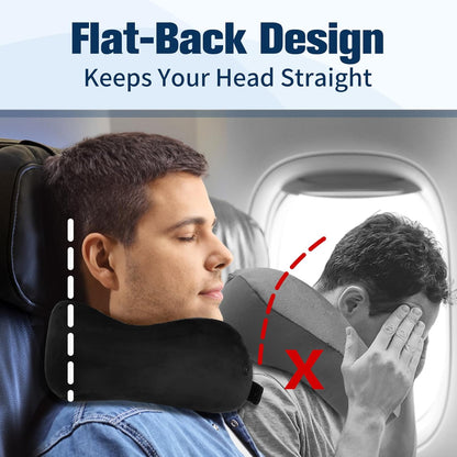 Cirorld Neck Pillow - 100% Pure Memory Foam Travel Pillow with Eye Mask & Earplugs | Adjustable & Portable