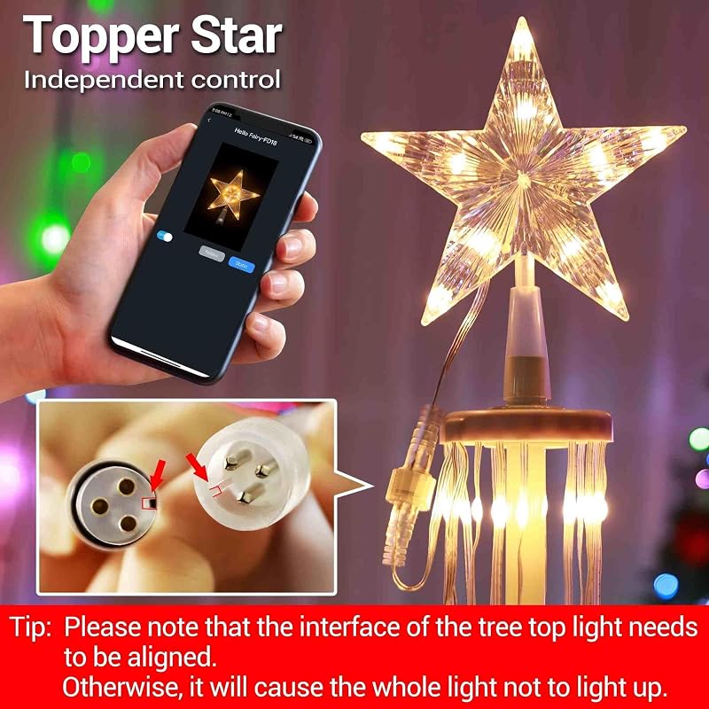 7ft Outdoor Christmas LED Tree with 295 LEDs, App & Remote, Timer