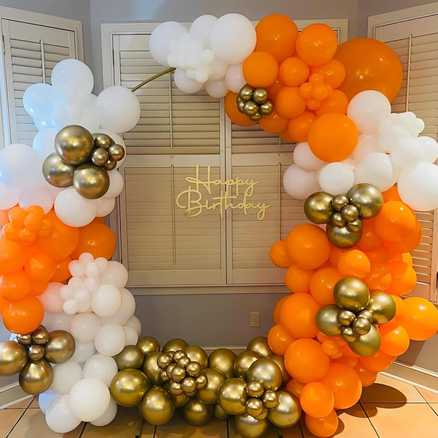 Voircoloria 12-Inch Burnt Orange Latex Balloons - 110pcs for Thanksgiving, Weddings & Parties