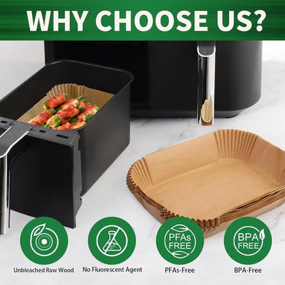 Instant Pot | Air Fryer Liners - 100 Disposable Parchment Paper Sheets for 6QT XL Models