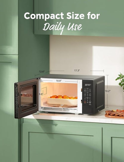 COMFEE Countertop Microwave Oven - 11 Power Levels, Fast Multi-Stage Cooking, 700W | Child Lock & Turntable Reset