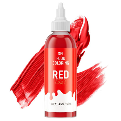 Skiennix Food Coloring Gel - Vibrant Red Gel Dye for Baking, Icing, Fondant & More | 4.5 oz (128g)