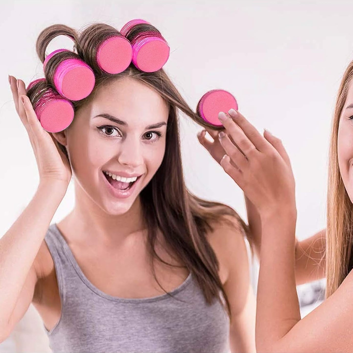 Uonlytech Hair Roller Set - 8pcs Self-Grip Foam Curlers for Women & Girls | Perfect for Bangs