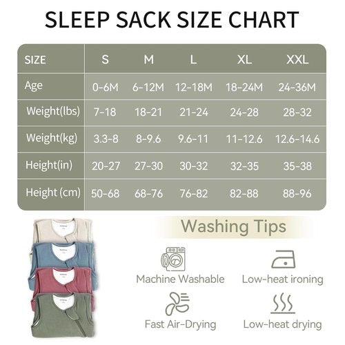 BubblePanda Sleep Sack | Supersoft Bamboo Toddler Sleeping Bag 24-36 Months | 1.0 Tog Breathable Design