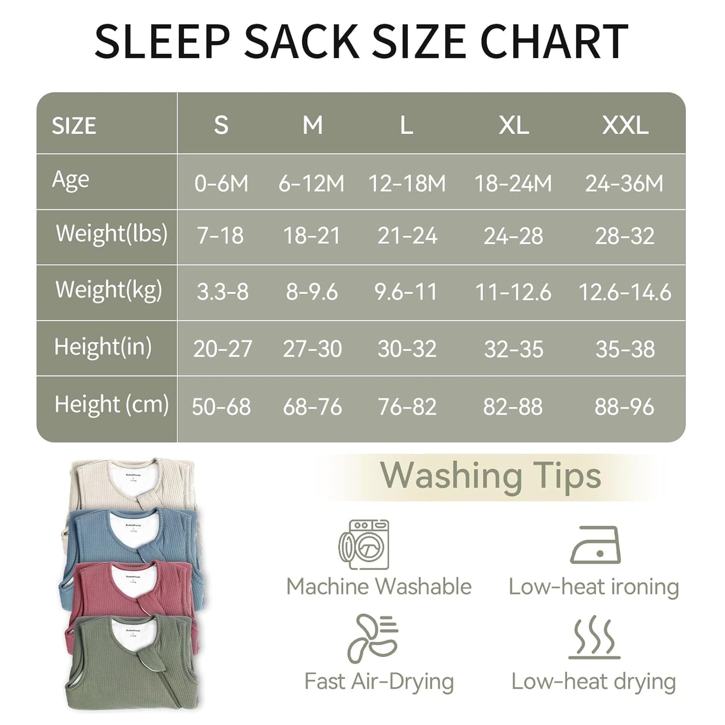 BubblePanda Bamboo Sleep Sack - Breathable 1.0 Tog Infant Wearable Blanket | 0-6 Months, Unisex