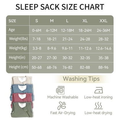 BubblePanda Rayon Made from Bamboo Sleep Sack 6-12 Months Supersoft Toddler Sleep Sack 1.0 Tog Breathable Baby Wearable Blanket with 2-Way Zipper Unisex Sleeping Bag for Babies