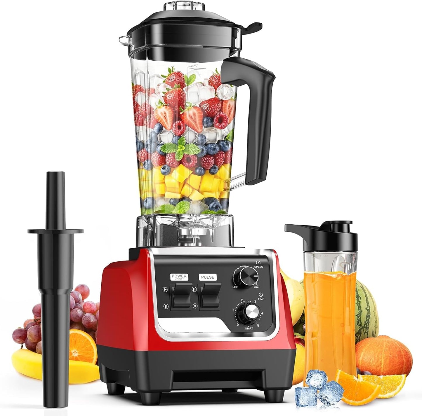 Powerful 1800W Blender by [Brand Name] - 70oz Pitcher & 20oz Travel Cup for Smoothies | Ice Crushing