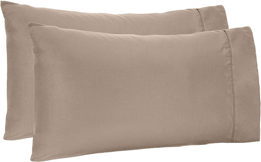 TBM King Oversize Pillow Case - Taupe | Extra Large 100% Egyptian Cotton, 600 Thread Count